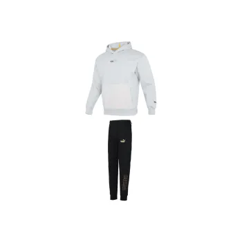 PUMA Casual Sportswear Men Clothing Set Gray Top+Black Pants