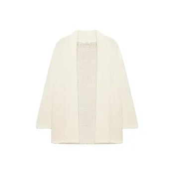 ARITZIA Cashmere Oversized Open-Front Cardigan Cashmere Sweater Women's Whisper White