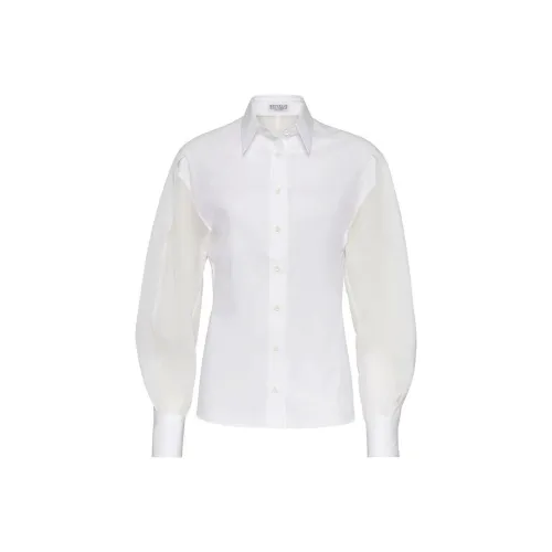 Brunello Cucinelli Semi Sheer Long Sleeved Shirt