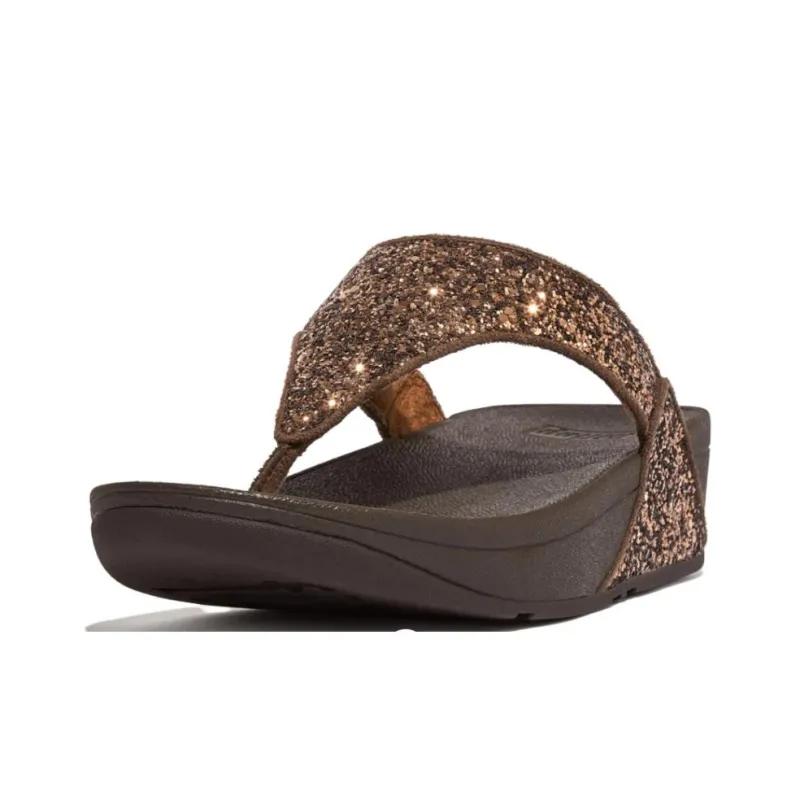FITFLOP Rubber Sole Slip Resistant Flip Flops Women's Black Gold-1