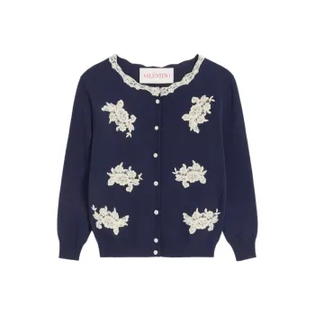 Valentino Lace trim Cardigan