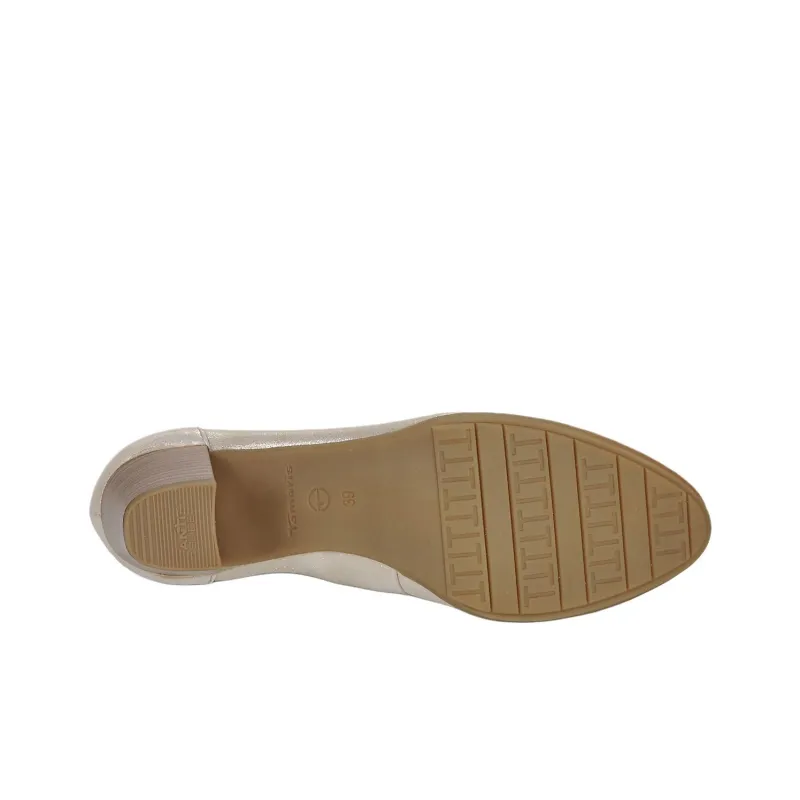 Tamaris Chunky Heel High Heels 6cm Women's Gold-6