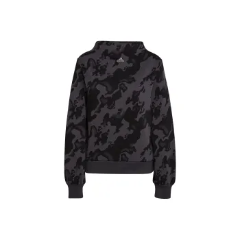 Adidas MOCK CREW AOP Sweatshirt Women's Carbon Black