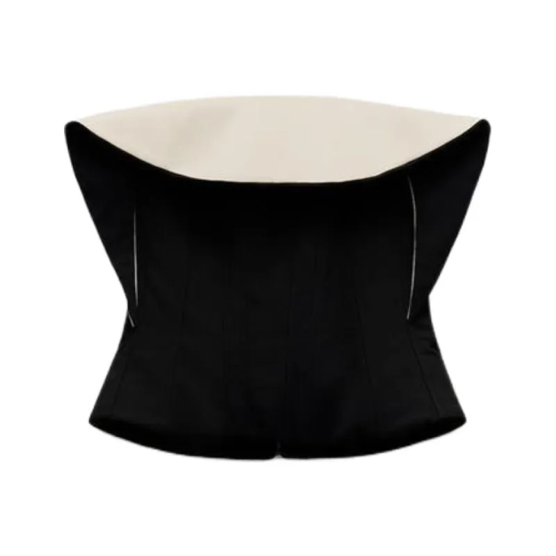 ZARA Halloween Limited Edition Series Strapless Tops Women's Black-0