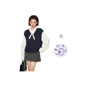 EVPGB Shirts Women's White Mock Two Piece Includes Rabbit Mirror
