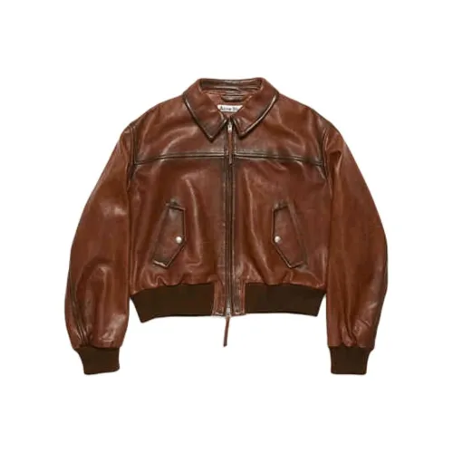 Acne Studios Leather Bomber Jacket