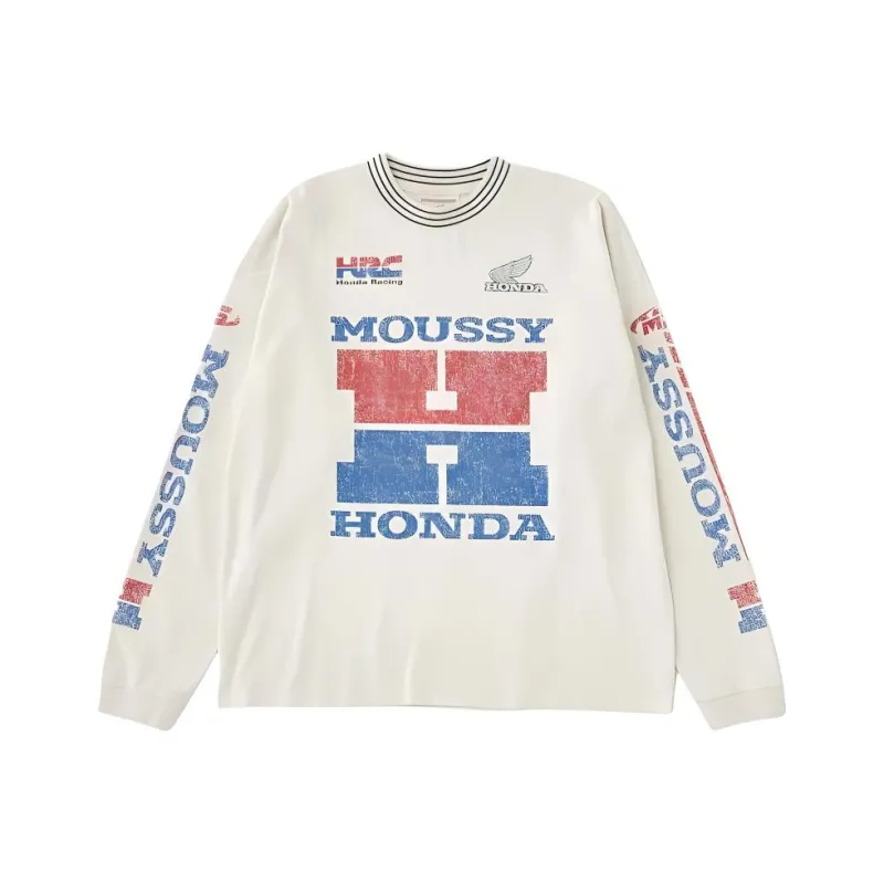 MOUSSY HRC Collaboration Drop Shoulder Sleeve T Shirt Women's-0