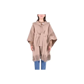 PINKO Fringe Edge Hooded Cape