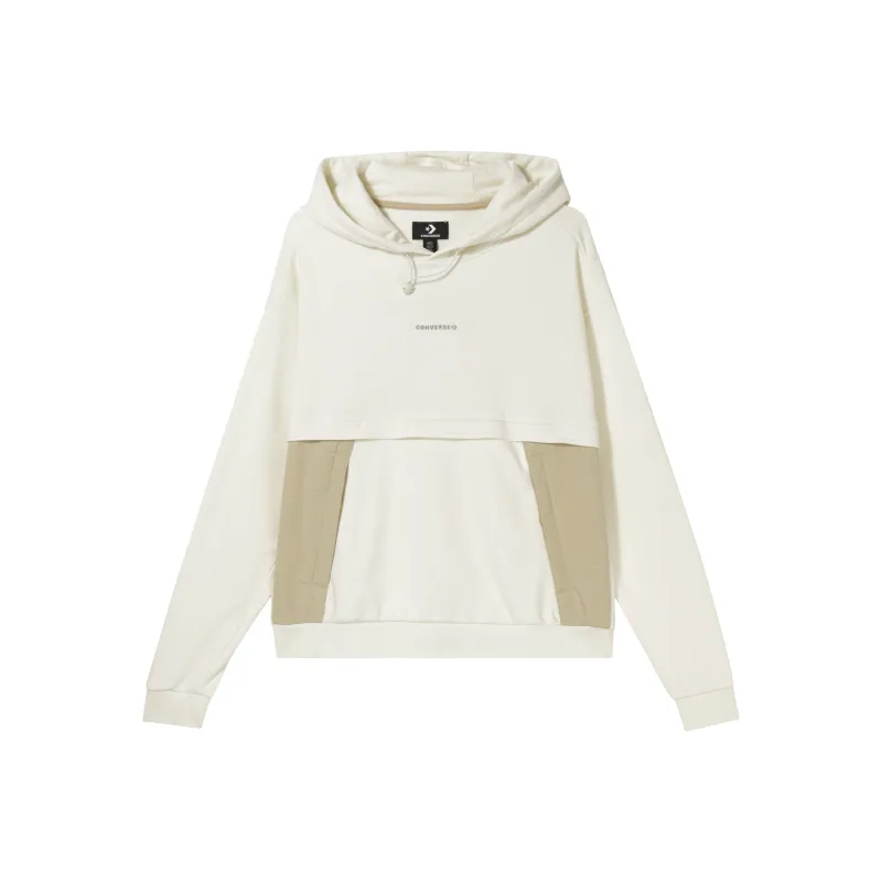 Converse Wordmark Pullover Hoodie Sweatshirt Women's White-0