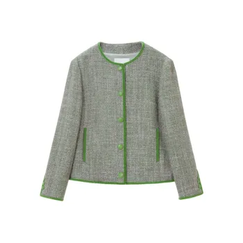 OVV Jackets Women's Green Gray Pattern A6