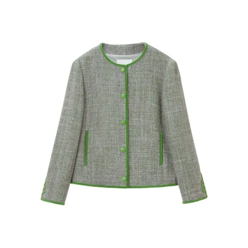 OVV Jackets Women's Green Gray Pattern A6