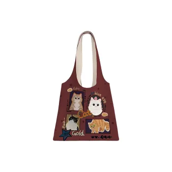 AOSONG Suede Technology Fabric Shoulder Bag Women's Brown