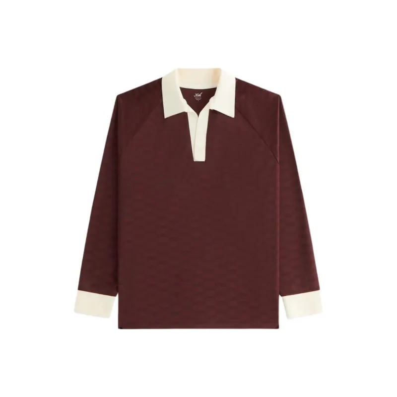 KITH FW24 Ridley Monogram Polo Shirt Women's Burgundy-0