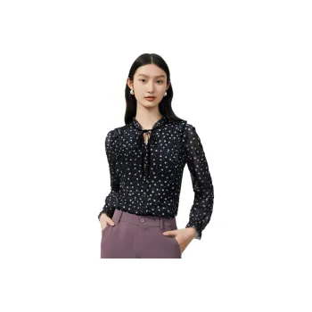 JZ. ANNAKRO Shirt Women's Floral Dark Blue