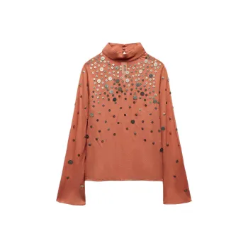 ZARA ZW Series Shirt Women's Salmon Pink