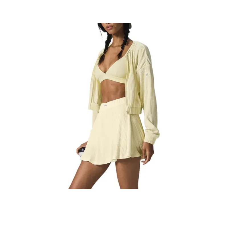 Alo Yoga Cropped Micro Plisse Jacket Women's-8