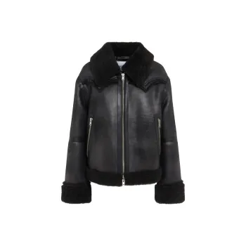 STAND STUDIO Oversized 'Lessie' Jacket In Black Eco Leather Jackets Coats Women's Black