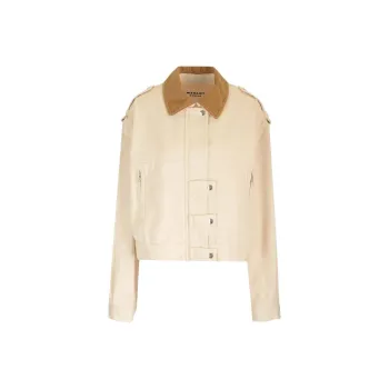 ISABEL MARANT Étoile Julie Contrasting-Collar Denim Jacket