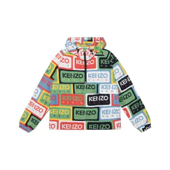 KENZO Logo Printed Zipped Hooded Jacket