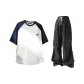 Navy Blue Stripes+Black[Pants]