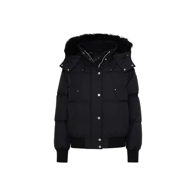 Moose Knuckles Buttoned Hooded Bomber Jacket-0