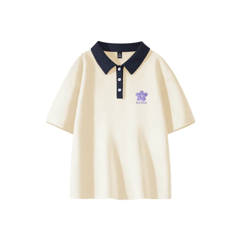 Cotton Polo Shirts Women's-3