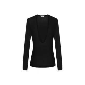 SAINT LAURENT Scoop neck Knitted Jumper