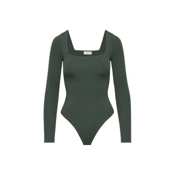 ARITZIA Contour Squareneck Longsleeve Bodysuit Bodysuits Women's Scarab/Scarab Beetle
