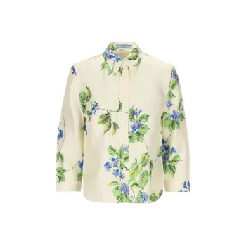 PRADA Floral-Printed Button-Up Shirt