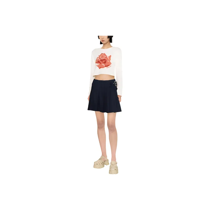 KENZO Rose Intarsia Knit Cropped Jumper-0