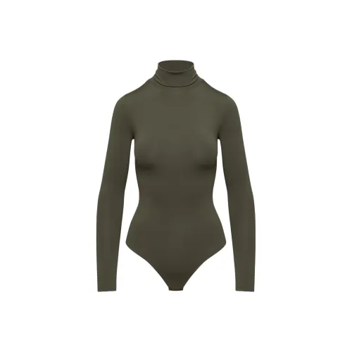ARITZIA Contour Turtleneck Lonasleeve Bodysuit Bodysuits Women's Dark Olive