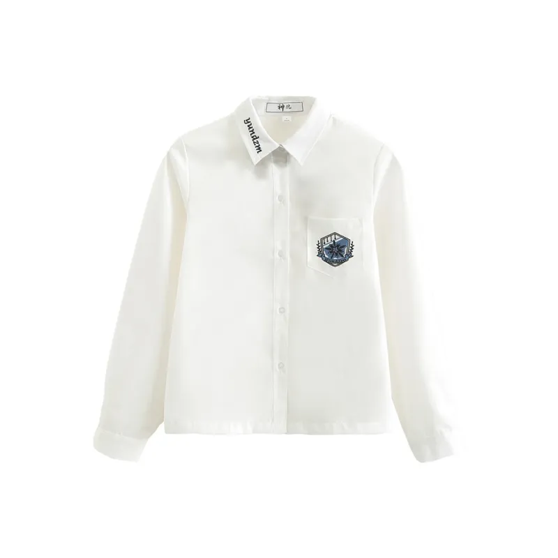 SHENBEI JK Shirt Women's Dreaming In The Clouds-0