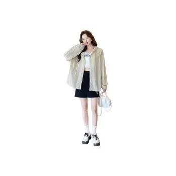 Tonlion Jackets Coats Women's Beige Apricot