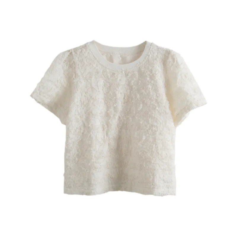 Olrain Chiffon Shirts Women's Apricot-0