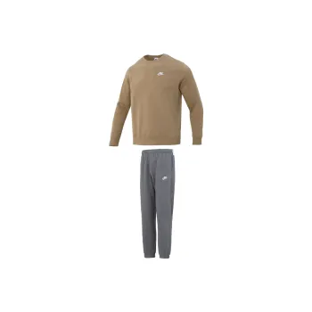 Nike Casual Sportswear Men Brown Top+Gray Pants