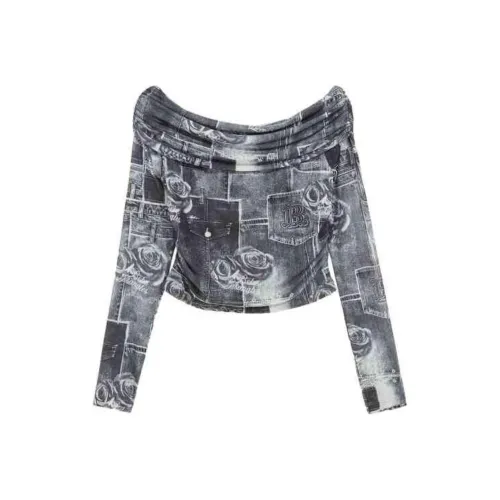 Bebe T Shirt Women's Black White