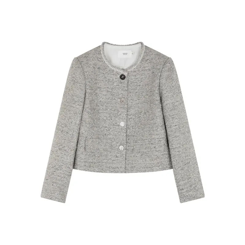 Mo Han Yi Mei New Year Jackets Coats Women's Silver Gray-0