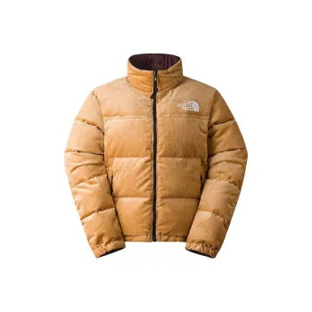 THE NORTH FACE Women's 92 Reversible Nuptse Jacket Almond Butter/Coal Brown