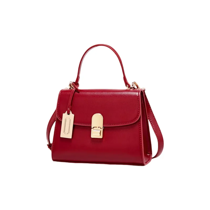 PAYOT Microfiber Synthetic Leather Handbag Regular Women's Burgundy-1