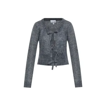 GANNI Tie Fastening Knit Cardigan