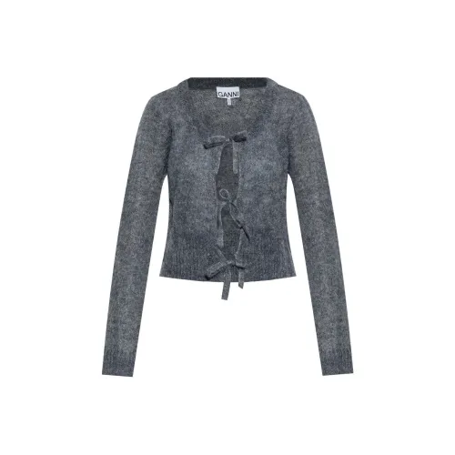 GANNI Tie Fastening Knit Cardigan