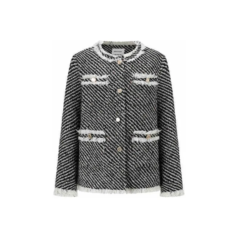 Alexia Sandra Jackets Coats Women's Black/White-0