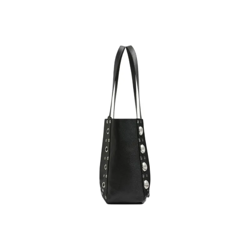 Valentino Calfskin Tote Bag, Shopping Bag, Handbag, Shoulder Bag Tubas Men's Black-2