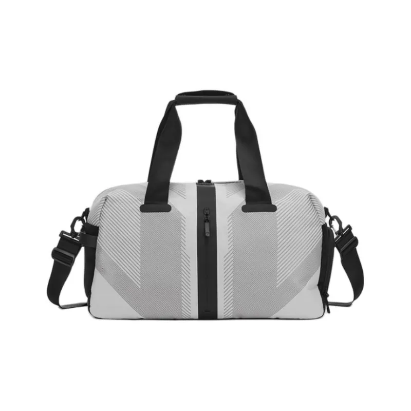 DESCENTE TRAINING Jacquard Fabric Gym Bag, One Shoulder Handbag Men's Gray-2