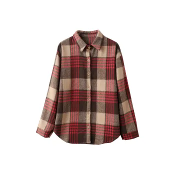Huagaa Shirt Women's Red Stripe