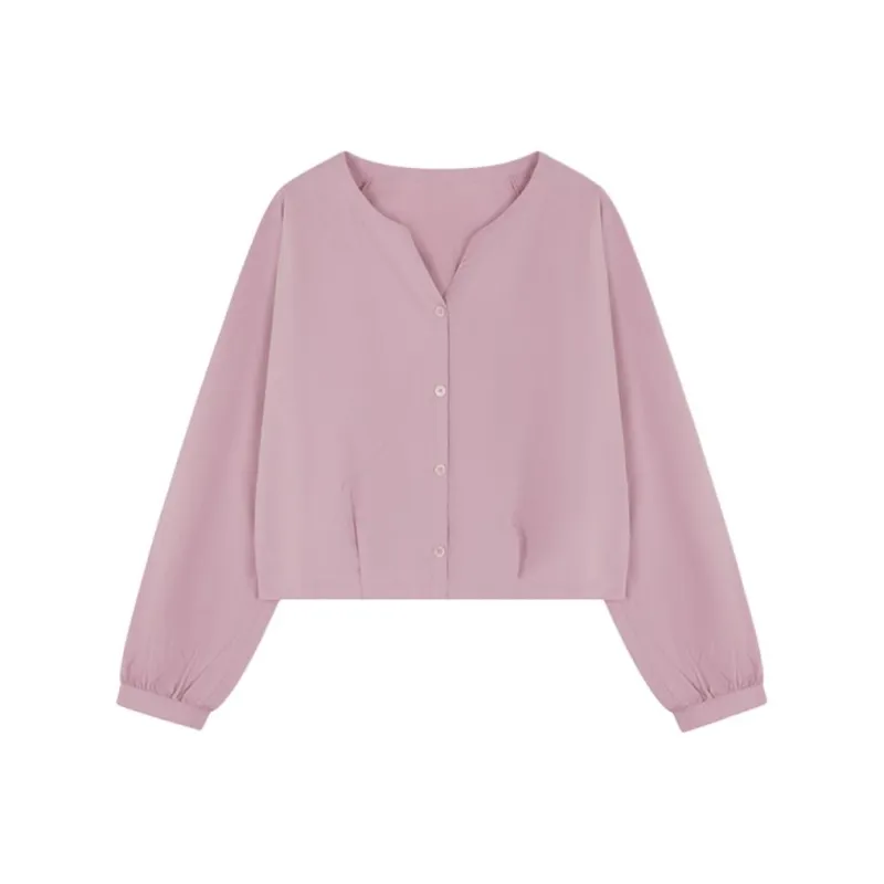 Mo Han Yi Mei Shirt Women's Lilac Pink Purple-0