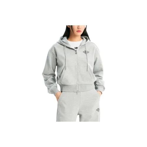 New Balance New Essence Sweater Zipper Sweatshirt Women's Light Grey
