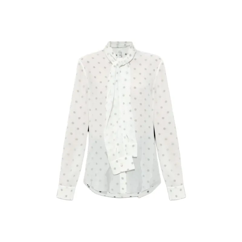 Acne Studios Layered Tie neck Blouse-0