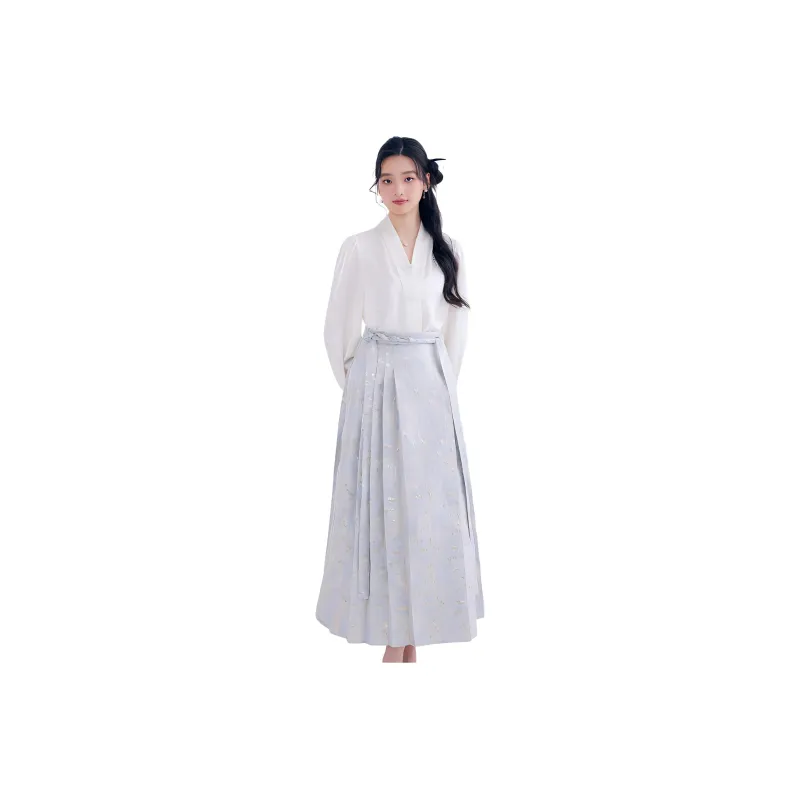 DEAR DEER PUFF Shirt Women's Chinese Style Embroidery-0