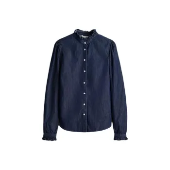 H&M Shirt Women's Dark Denim Blue